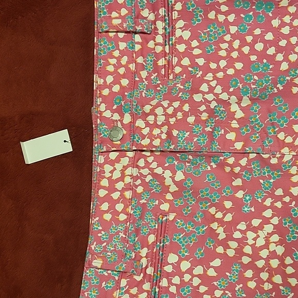 Talbot's Denim A- Line Floral Print Skirt - Picture 3 of 9